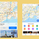 Apple Maps (left) and Google Maps (right).